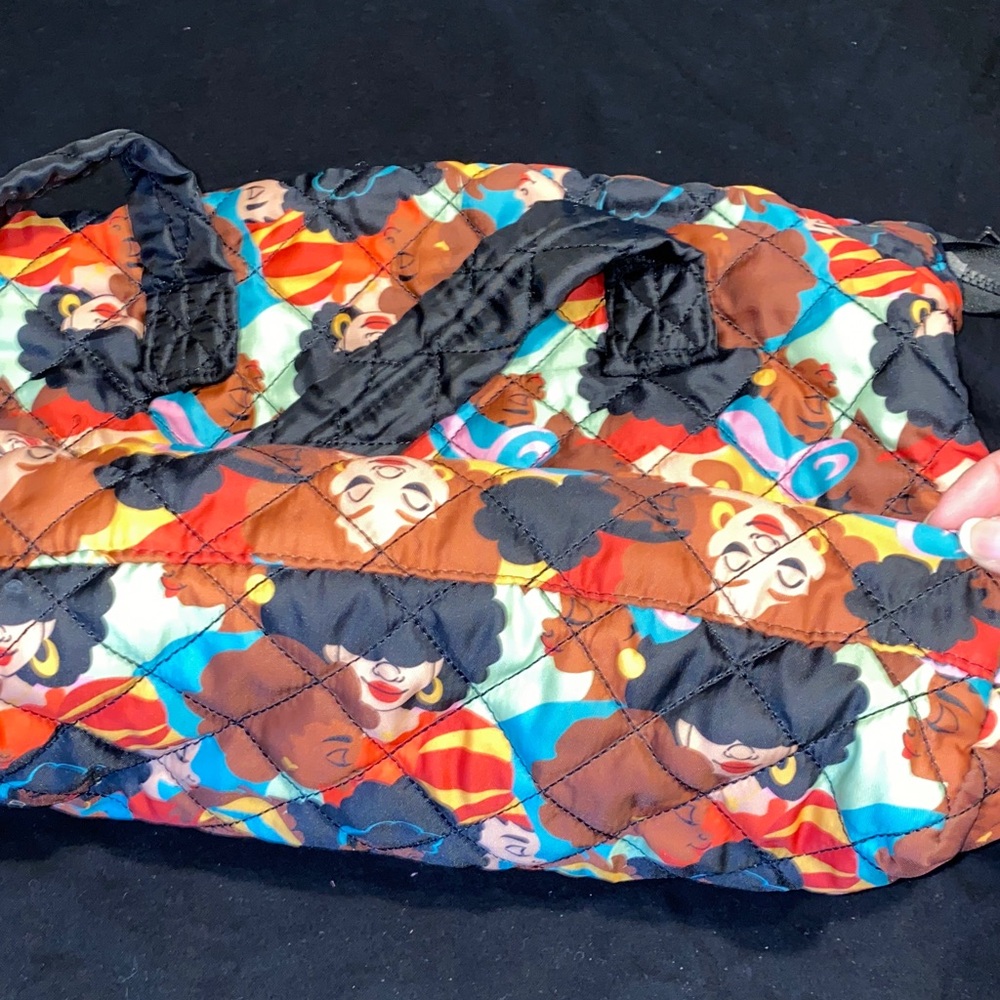 Black paper party quilted tote bag - Picture 7 of 7